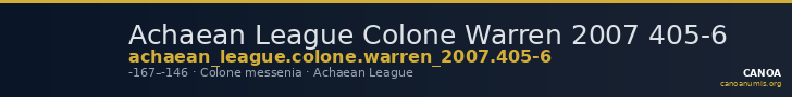 Achaean League Colone Warren 2007 405-6 — CANOA