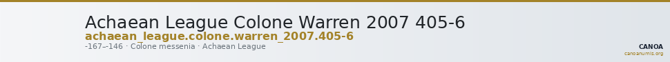 Achaean League Colone Warren 2007 405-6 — CANOA