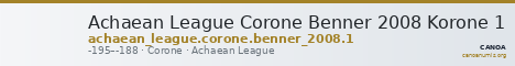 Achaean League Corone Benner 2008 Korone 1 — CANOA