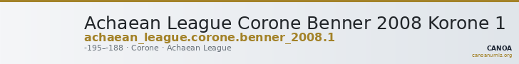 Achaean League Corone Benner 2008 Korone 1 — CANOA