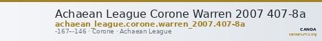 Achaean League Corone Warren 2007 407-8a — CANOA