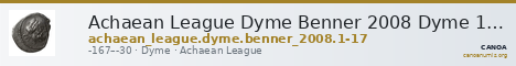 Achaean League Dyme Benner 2008 Dyme 1-17 — CANOA