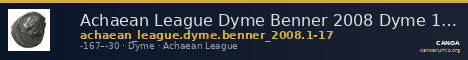 Achaean League Dyme Benner 2008 Dyme 1-17 — CANOA