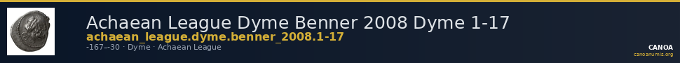 Achaean League Dyme Benner 2008 Dyme 1-17 — CANOA