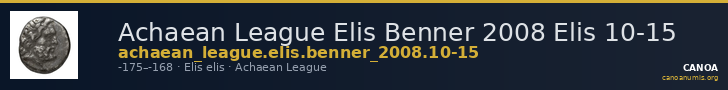 Achaean League Elis Benner 2008 Elis 10-15 — CANOA