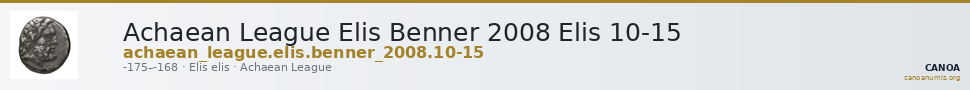 Achaean League Elis Benner 2008 Elis 10-15 — CANOA