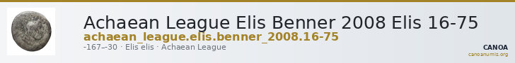 Achaean League Elis Benner 2008 Elis 16-75 — CANOA