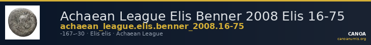 Achaean League Elis Benner 2008 Elis 16-75 — CANOA