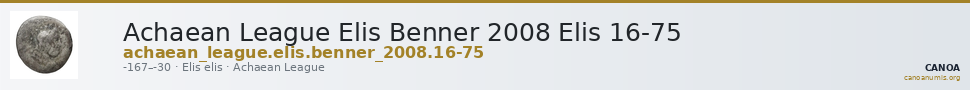 Achaean League Elis Benner 2008 Elis 16-75 — CANOA
