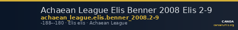 Achaean League Elis Benner 2008 Elis 2-9 — CANOA