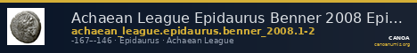 Achaean League Epidaurus Benner 2008 Epidauros 1-2 — CANOA