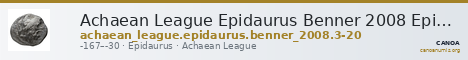 Achaean League Epidaurus Benner 2008 Epidauros 3-20 — CANOA