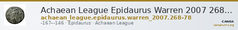 Achaean League Epidaurus Warren 2007 268-78 — CANOA