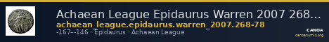 Achaean League Epidaurus Warren 2007 268-78 — CANOA