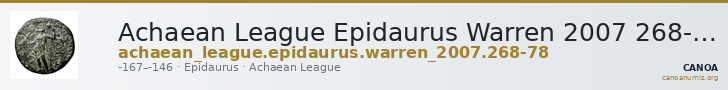 Achaean League Epidaurus Warren 2007 268-78 — CANOA