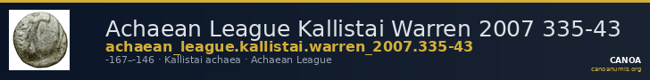 Achaean League Kallistai Warren 2007 335-43 — CANOA