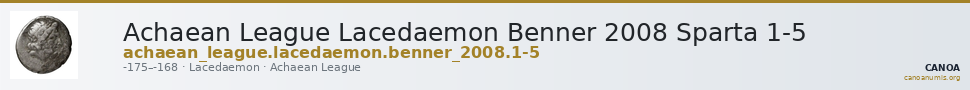 Achaean League Lacedaemon Benner 2008 Sparta 1-5 — CANOA