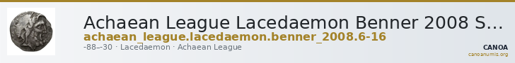 Achaean League Lacedaemon Benner 2008 Sparta 6-16 — CANOA