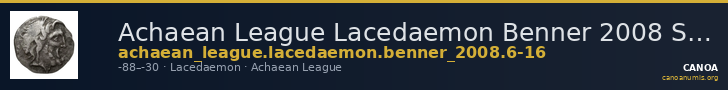 Achaean League Lacedaemon Benner 2008 Sparta 6-16 — CANOA