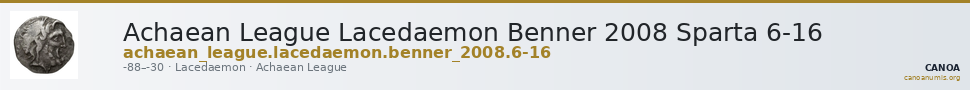 Achaean League Lacedaemon Benner 2008 Sparta 6-16 — CANOA