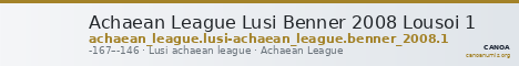 Achaean League Lusi Benner 2008 Lousoi 1 — CANOA