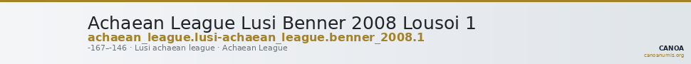 Achaean League Lusi Benner 2008 Lousoi 1 — CANOA
