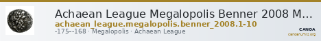 Achaean League Megalopolis Benner 2008 Megalopolis 1-10 — CANOA