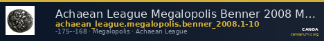 Achaean League Megalopolis Benner 2008 Megalopolis 1-10 — CANOA