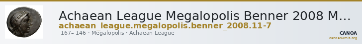 Achaean League Megalopolis Benner 2008 Megalopolis 11-7 — CANOA