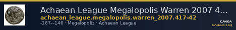 Achaean League Megalopolis Warren 2007 417-42 — CANOA