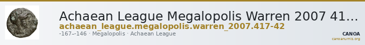 Achaean League Megalopolis Warren 2007 417-42 — CANOA