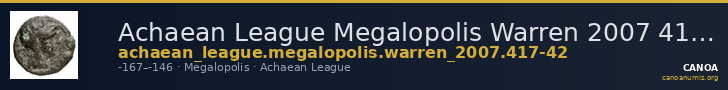 Achaean League Megalopolis Warren 2007 417-42 — CANOA