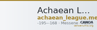 Achaean League Messene Benner 2008 Messene 1-28 — CANOA