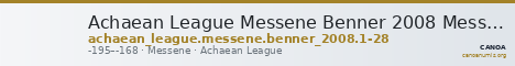 Achaean League Messene Benner 2008 Messene 1-28 — CANOA