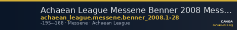 Achaean League Messene Benner 2008 Messene 1-28 — CANOA