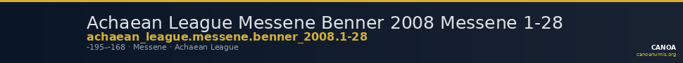 Achaean League Messene Benner 2008 Messene 1-28 — CANOA