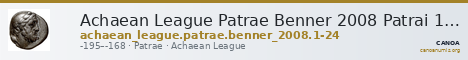 Achaean League Patrae Benner 2008 Patrai 1-24 — CANOA