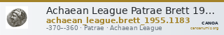 Achaean League Patrae Brett 1955 1183 — CANOA