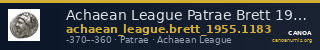 Achaean League Patrae Brett 1955 1183 — CANOA