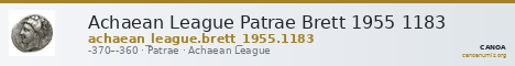 Achaean League Patrae Brett 1955 1183 — CANOA