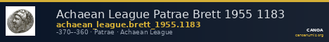 Achaean League Patrae Brett 1955 1183 — CANOA