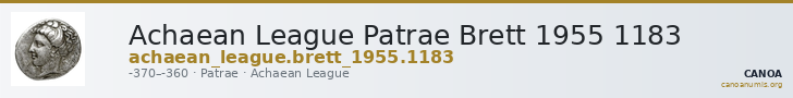 Achaean League Patrae Brett 1955 1183 — CANOA