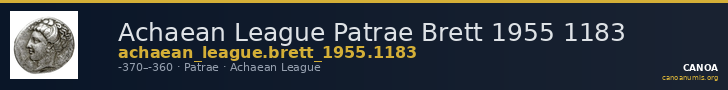 Achaean League Patrae Brett 1955 1183 — CANOA