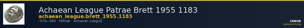 Achaean League Patrae Brett 1955 1183 — CANOA
