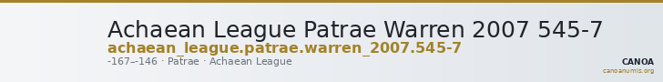 Achaean League Patrae Warren 2007 545-7 — CANOA