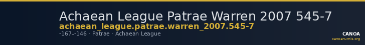 Achaean League Patrae Warren 2007 545-7 — CANOA