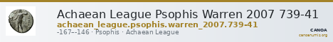 Achaean League Psophis Warren 2007 739-41 — CANOA