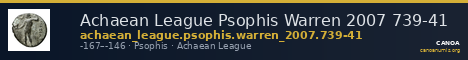 Achaean League Psophis Warren 2007 739-41 — CANOA
