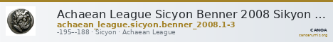 Achaean League Sicyon Benner 2008 Sikyon 1-3 — CANOA