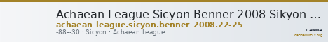 Achaean League Sicyon Benner 2008 Sikyon 22-25 — CANOA